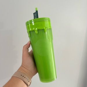 Halloween Starbucks Tumbler Green Slime Glow In The Dark